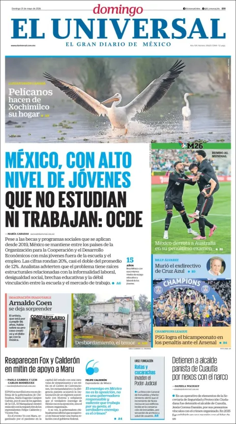 Portada de El Universal