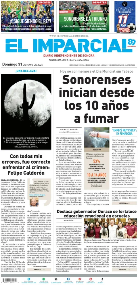 Portada de El Imparcial
