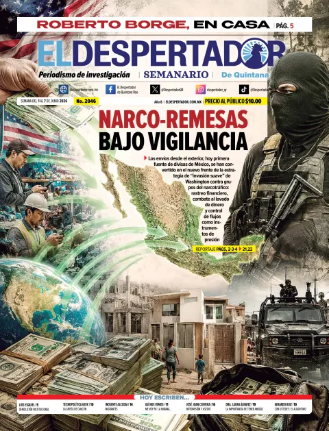 Portada de El Despertador de Quintana Roo del lunes, 1 de junio de 2026