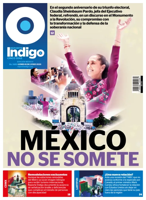 Portada de Reporte Indigo Nacional del lunes, 1 de junio de 2026