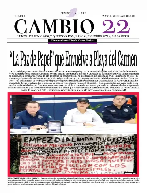 Portada de Diario Cambio 22 (portada) del lunes, 1 de junio de 2026