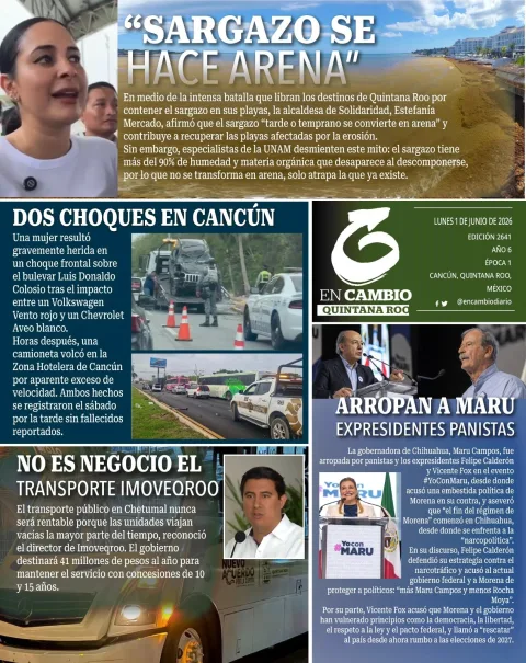 Portada de En Cambio - Quintana Roo (contraportada)
