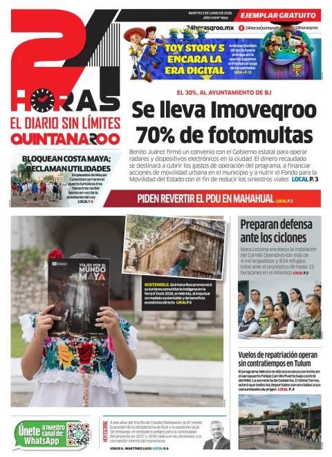 Portada de 24 Horas Quintana Roo