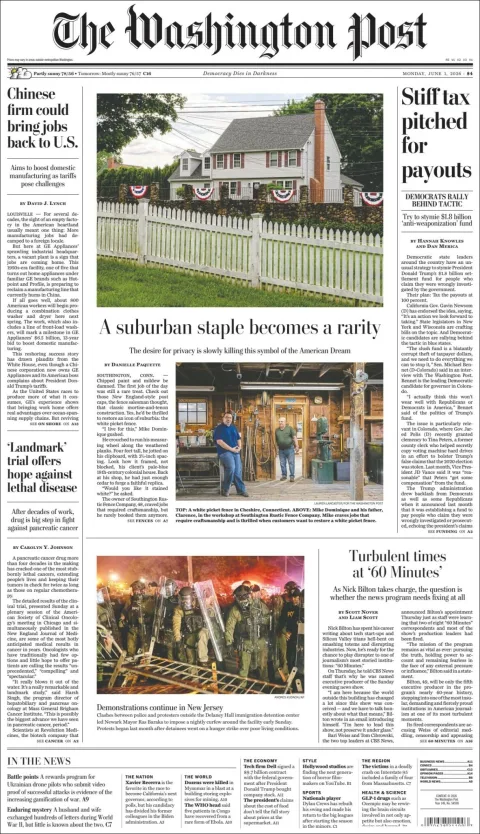 Portada de The Washington Post