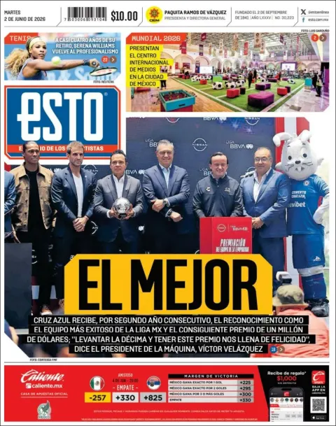 Portada de Esto del martes, 2 de junio de 2026