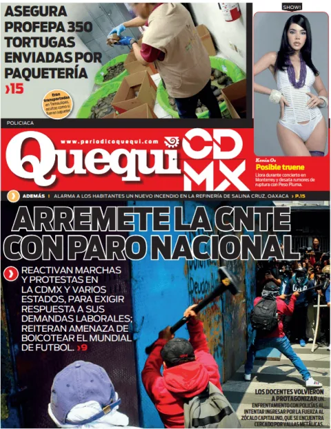 Portada de Quequi CDMX (contraportada) del martes, 2 de junio de 2026
