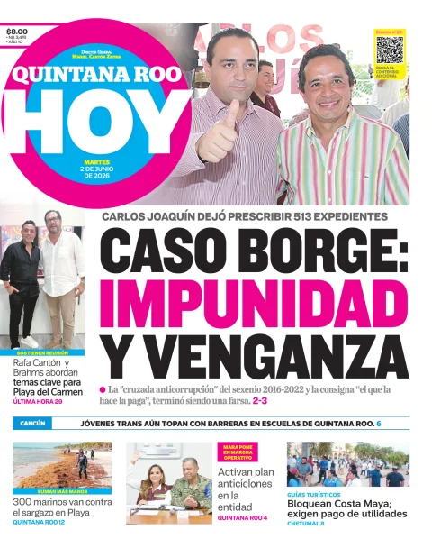 Portada de Quintana Roo Hoy (portada)