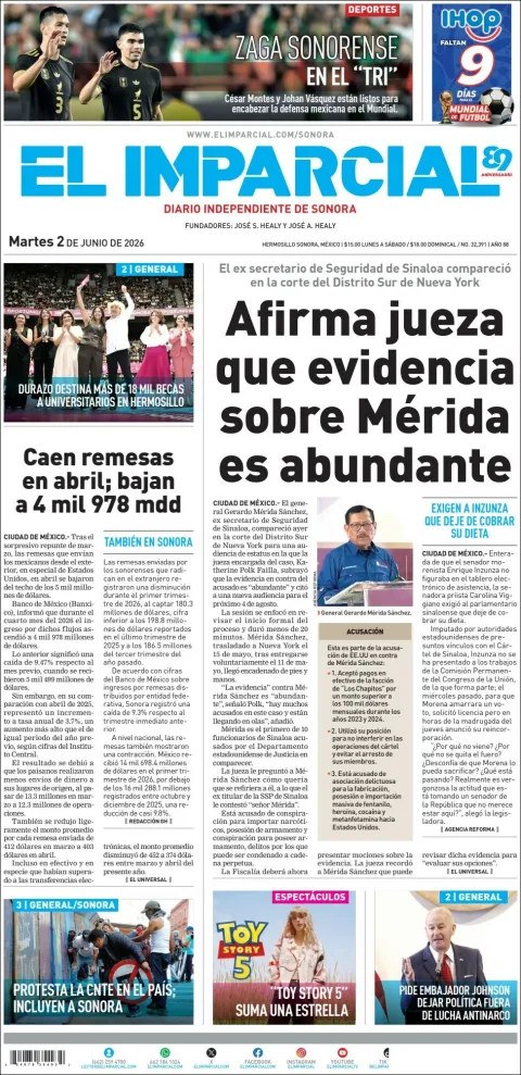 Portada de El Imparcial