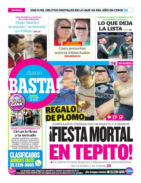 Portada de Basta! (contraportada)