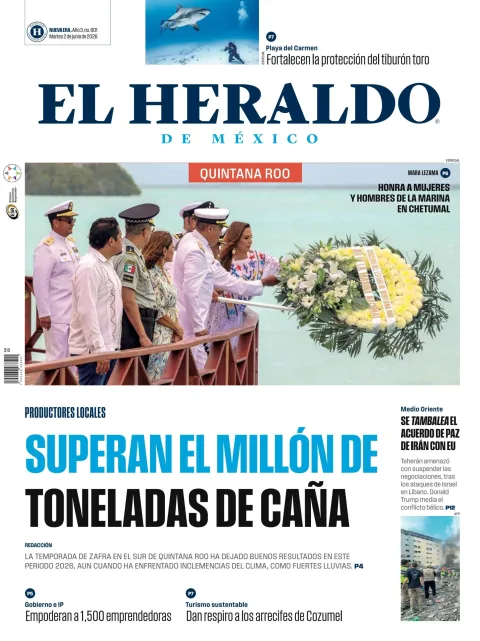 Portada de El Heraldo de Mexico - Quintana Roo