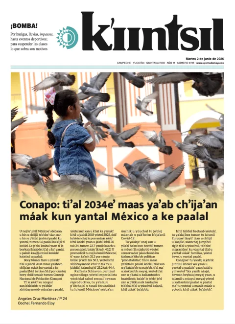 Portada de La Jornada - Kiintsil del martes, 2 de junio de 2026