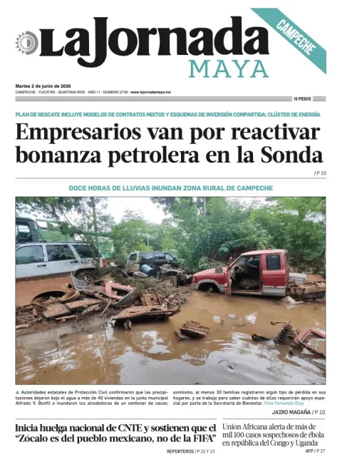 Portada de La Jornada Maya Campeche del martes, 2 de junio de 2026