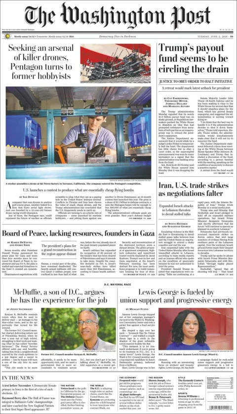 Portada de The Washington Post