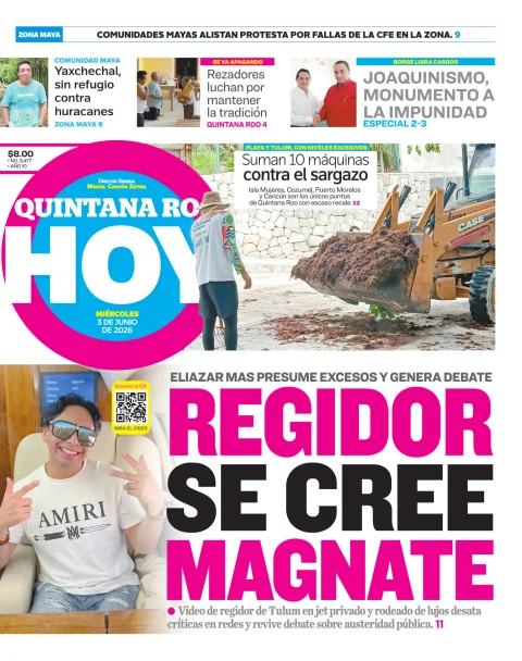 Portada de Quintana Roo Hoy (portada)