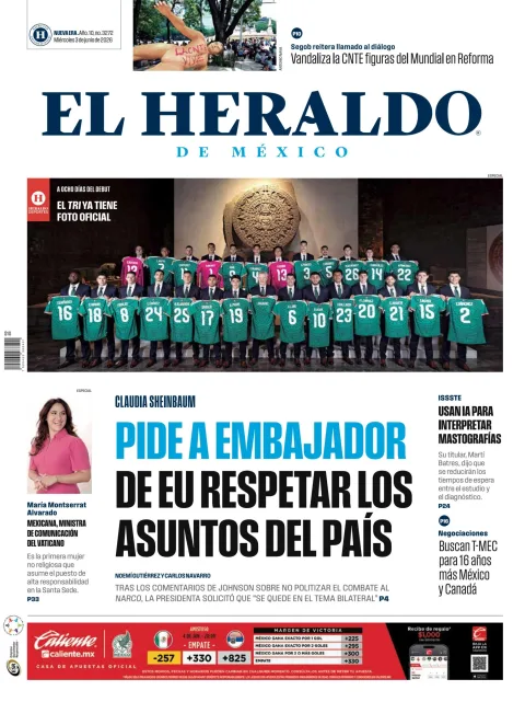 Portada de El Heraldo de Mexico