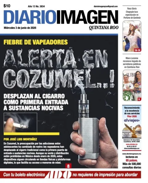 Portada de Diario Imagen Quintana Roo del miércoles, 3 de junio de 2026