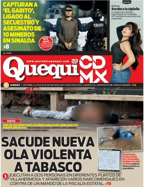 Portada de Quequi CDMX (contraportada) del miércoles, 3 de junio de 2026