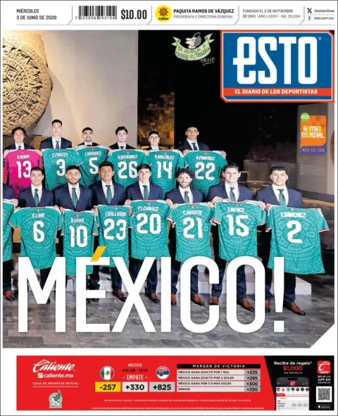 Portada de Esto del miércoles, 3 de junio de 2026