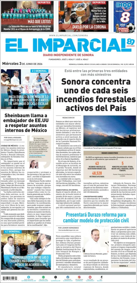 Portada de El Imparcial
