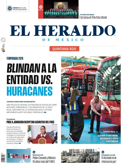 Portada de El Heraldo de Mexico - Quintana Roo