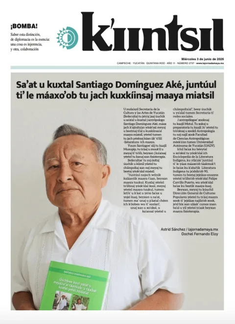 Portada de La Jornada - Kiintsil del miércoles, 3 de junio de 2026