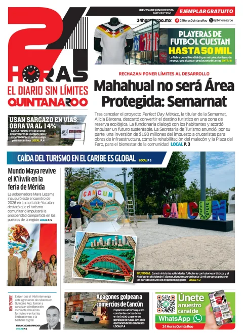 Portada de 24 Horas Quintana Roo