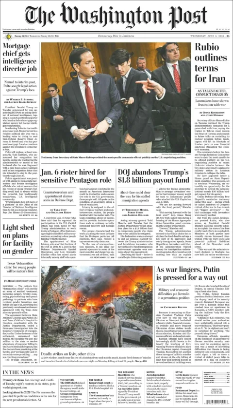 Portada de The Washington Post