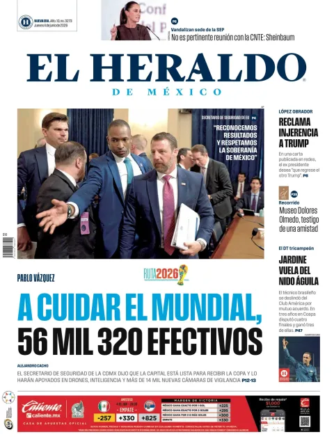 Portada de El Heraldo de Mexico