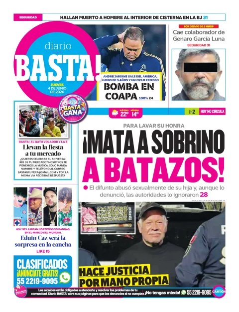 Portada de Basta! (contraportada)