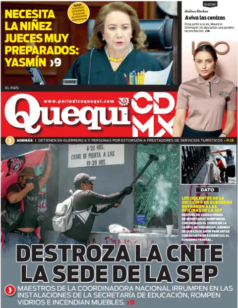 Portada de Quequi CDMX (contraportada) del jueves, 4 de junio de 2026