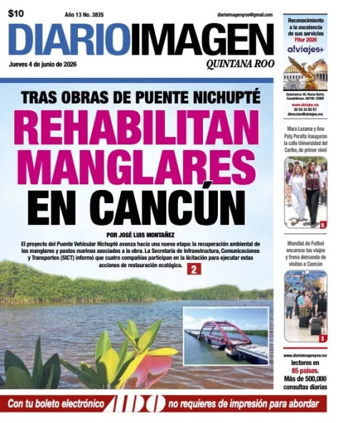 Portada de Diario Imagen Quintana Roo del jueves, 4 de junio de 2026