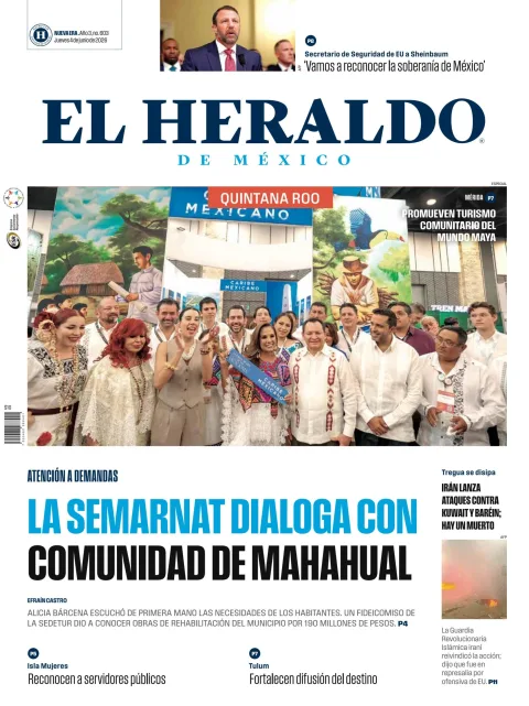 Portada de El Heraldo de Mexico - Quintana Roo