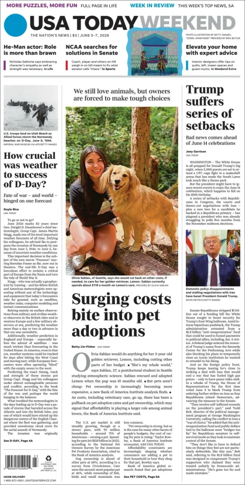 Portada de Usa Today
