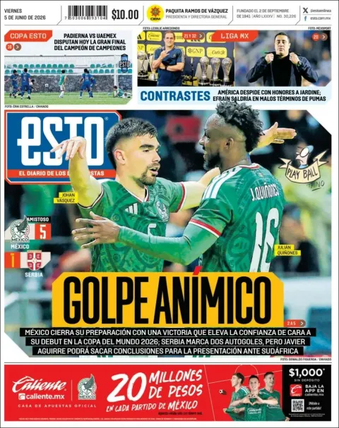 Portada de Esto del viernes, 5 de junio de 2026
