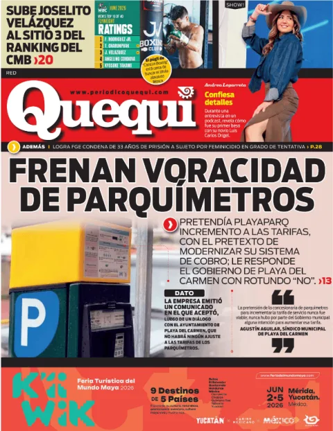 Portada de Quequi (contraportada) del viernes, 5 de junio de 2026