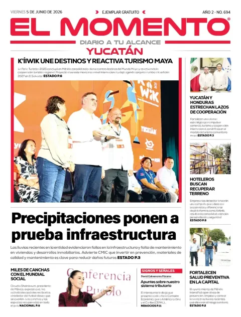 Portada de El Momento Yucatan del viernes, 5 de junio de 2026
