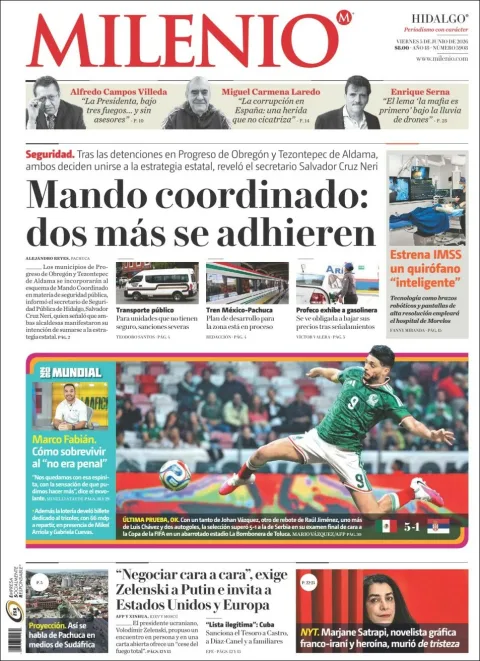Portada de Milenio Hidalgo del viernes, 5 de junio de 2026