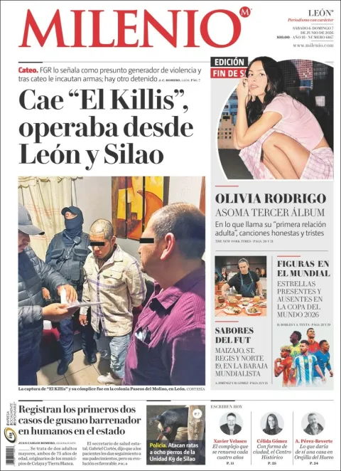 Portada de Milenio Leon del sábado, 6 de junio de 2026