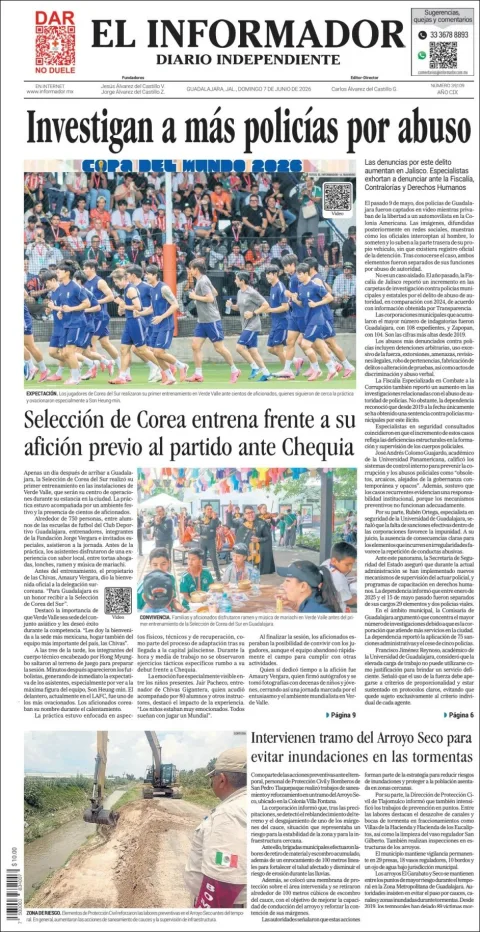 Portada de El Informador del domingo, 7 de junio de 2026