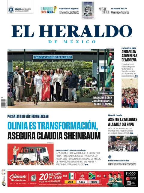 Portada de El Heraldo de Mexico