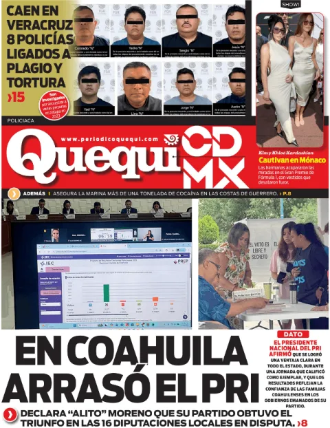 Portada de Quequi CDMX (contraportada) del lunes, 8 de junio de 2026