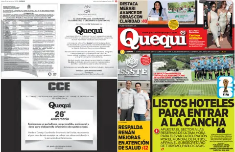 Portada de Quequi (contraportada) del lunes, 8 de junio de 2026