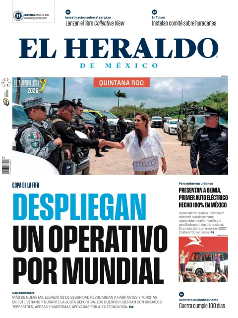 Portada de El Heraldo de Mexico - Quintana Roo