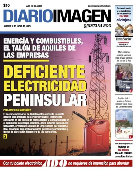 Portada de Diario Imagen Quintana Roo del martes, 9 de junio de 2026
