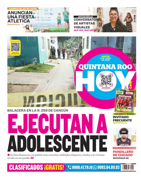 Portada de Quintana Roo Hoy (contraportada)