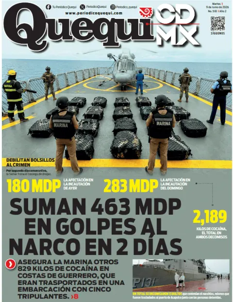 Portada de Quequi CDMX (contraportada) del martes, 9 de junio de 2026