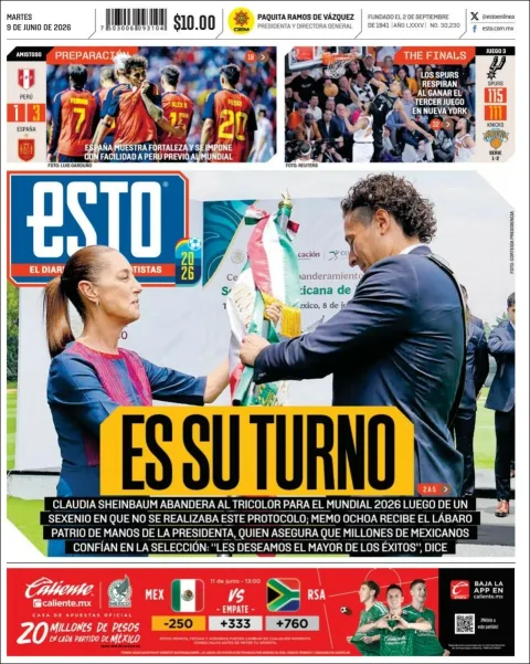 Portada de Esto del martes, 9 de junio de 2026