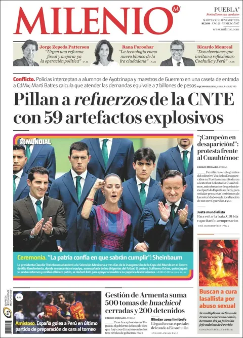 Portada de Milenio Puebla del martes, 9 de junio de 2026