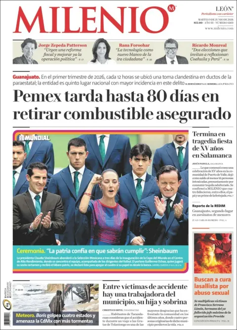 Portada de Milenio Leon del martes, 9 de junio de 2026