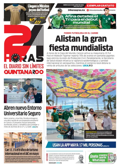 Portada de 24 Horas Quintana Roo